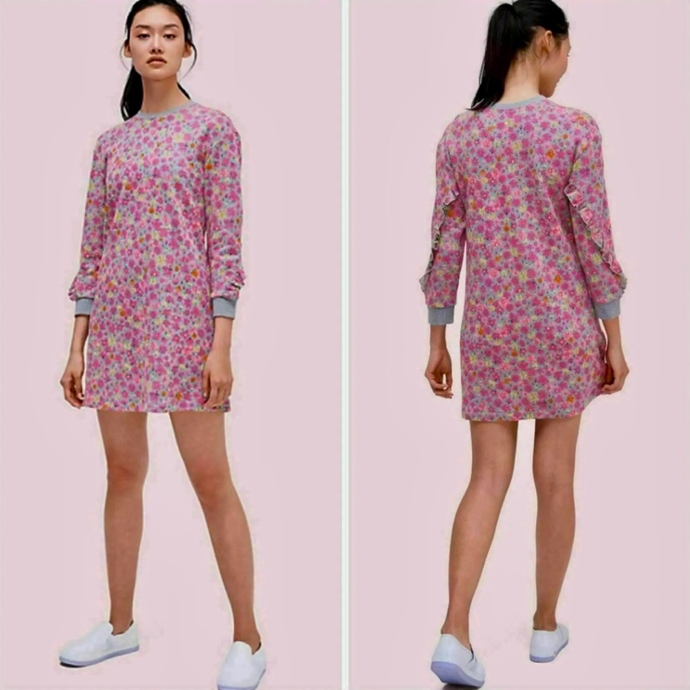 Kate Spade | Marker Floral Ruffle Sleeve Dress